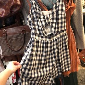American Eagle cutout plaid romper